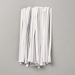100Pcs Paper Wire Twist Ties, Wrapping Supplies for Gift Bags, Party Cake Pops, Art Craft, White, 120x4x0.5mm(FIND-WH20012-77B)