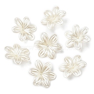 ABS Imitation Pearl Beads, Flower, 16x17.5x4mm, Hole: 1.4mm(OACR-K001-27)