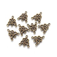 Tibetan Style Chandelier Components, Lead Free & Cadmium Free, Antique Bronze, 19x16x2mm, Hole: 1mm(TIBEP-00428-AB-LF)