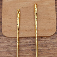 Alloy Hair Stick Findings, Bar, Golden, 170x3.5~6mm(PW-WG70408-02)