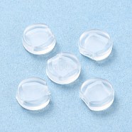 Plastic Earring Pads, Clip Earring Cushions, For Non-pierced Earring Findings, Clear, 8.5x9x3mm, Hole: 1.8x3mm(KY-C003-01)
