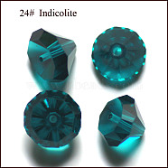 Imitation Austrian Crystal Beads, Grade AAA, Faceted, Diamond, Dark Cyan, 7x5mm, Hole: 0.9~1mm(SWAR-F075-8mm-24)