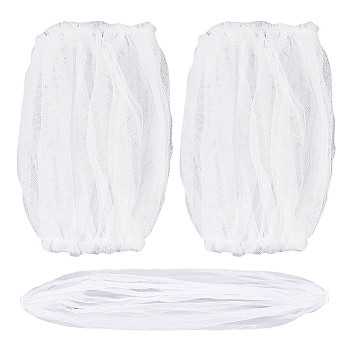 Detachable Polyester Wedding Dress Straps, Bridal Tulle Shoulder Straps, White, 976x130x3mm