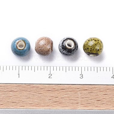 Perles de porcelaine émaillée aantiqued fantaisie(X-PORC-R401-M)-5