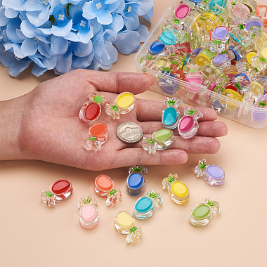 craftdady 100piezas 10 colores perlas de acrílico de esmalte transparente(TACR-CD0001-09)-4