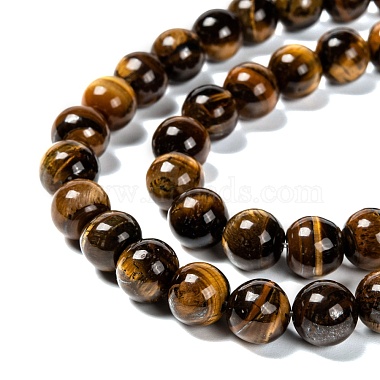 Natural Grade AB Tiger Eye Round Beads Strands(G-O047-02-10mm)-3