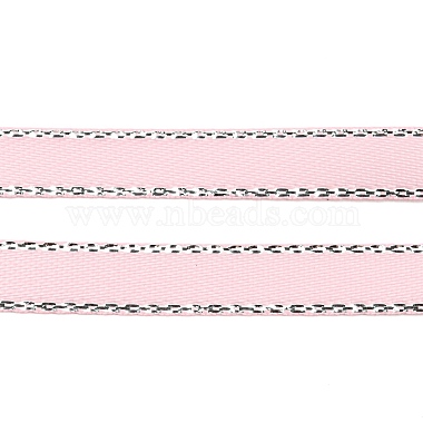 Double Edge Silver Thread Grosgrain Ribbon for Wedding Festival Decoration(SRIB-L012-6mm-001)-4