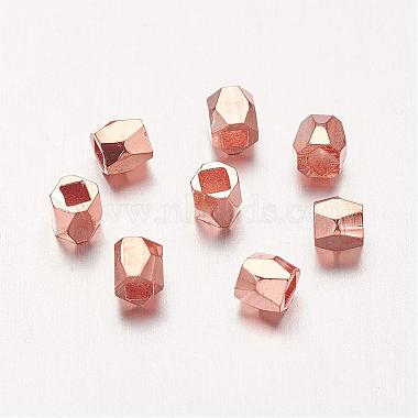 Rose Gold Column Alloy Spacer Beads