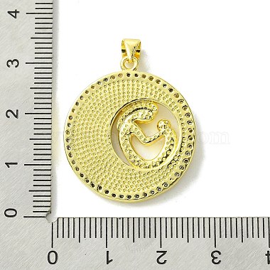 Fête des mères véritable 18k pendentifs en laiton plaqué or micro pavé de zircone cubique transparente(KK-H472-13G-10)-3