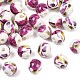 Floral Printed Porcelain Beads(PORC-Q199-10mm-09)-1