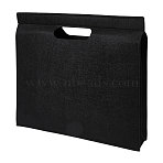 Rectangle Felt Purse Organizer Insert, Mini Envelope Handbag Shaper Premium Felt, Bag Accessories, Black, 370x400x7mm(DIY-WH0899-816C)