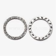 Alloy Linking Rings, Antique Silver, 32x1.8mm, Hole: 24.5mm(PALLOY-G151-03AS)