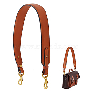 Imitation Leather Wide Bag Straps, with Alloy Swivel Eye Bolt Snap Hook, Sienna, 72x3.6x0.6cm(DIY-WH0304-620B)