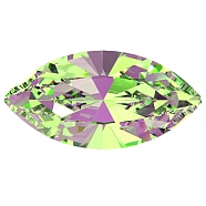 Preciosa&reg MAXIMA Crystal Fancy Stones, Czech Crystal, 435 14 615 Navette(Horse Eye), Aluminium Layer, 00030 281 Vitrail Medium, 15x7mm(X-PRC-FG15-00030-281)