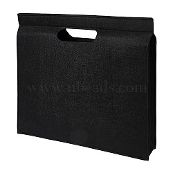 Rectangle Felt Purse Organizer Insert, Mini Envelope Handbag Shaper Premium Felt, Bag Accessories, Black, 370x400x7mm(DIY-WH0899-816C)