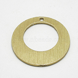 Aluminum Pendants, Flat Round, Goldenrod, 28.5x1.5mm, Hole: 1.5mm(X-ALUM-S015-018)