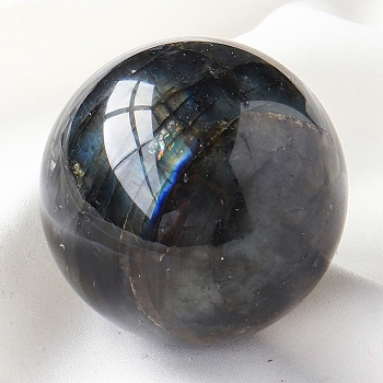 Natural Labradorite Crystal Ball, Reiki Energy Stone Display Decorations for Healing, Meditation, Witchcraft, 40mm