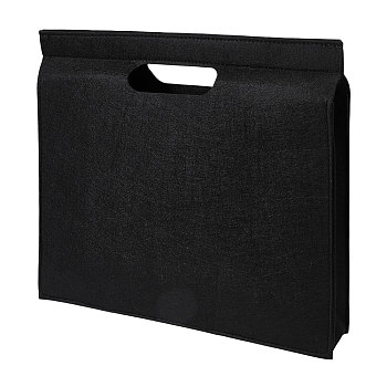 Rectangle Felt Purse Organizer Insert, Mini Envelope Handbag Shaper Premium Felt, Bag Accessories, Black, 370x400x7mm