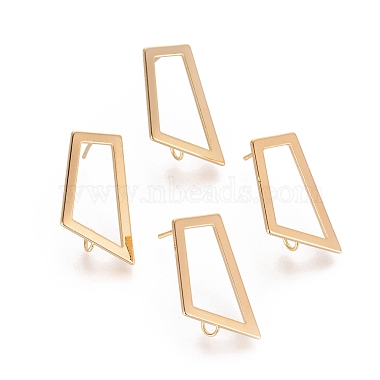 Brass Stud Earring Findings(X-KK-T038-257G)-2