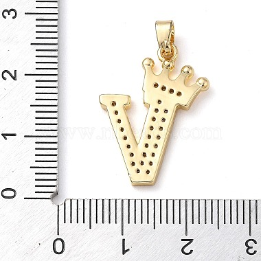 Rack Plating Brass Micro Pave Cubic Zirconia Pendants(KK-D535-01V-RS)-3