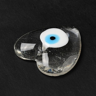 Handmade Evil Eye Lampwork Pendants(LAMP-O018-01G)-4