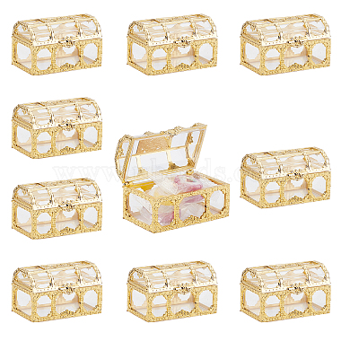Gold Rectangle Plastic Gift Boxes