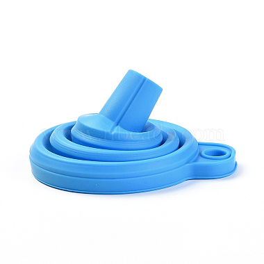 Portable Foldable Silicone Funnel Hopper(AJEW-WH0104-40E)-2