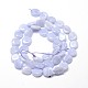 Natural Blue Lace Agate Gemstone Nuggets Bead Strands(G-J336-22)-2