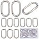 24Pcs Zinc Alloy Spring Gate Rings(PALLOY-SC0004-22)-1