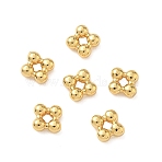 Brass Beads, Nickel Free, Rhombus, Real 18K Gold Plated, 5x5x2mm, Hole: 1.2mm(KK-Z136-66G)