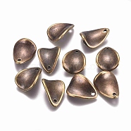 CCB Plastic teardrop, Pendants, Antique Bronze, 20x15x4mm, Hole: 2mm(CCB-I001-07AB)
