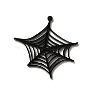 Halloween Opaque Acrylic Pendants, Hexagon, 54x53x2mm, Hole: 1.6mm(SACR-P020-C05)