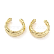 Ring Rack Plating Brass Cuff Earrings for Women Men, Lead Free & Cadmium Free, Long-Lasting Plated, Real 18K Gold Plated, 12x12.5x5.5mm(EJEW-K245-11G)