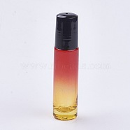 10ml Glass Gradient Color Essential Oil Empty Roller Ball Bottles, with PP Plastic Caps, Colorful, 8.55x2cm, Capacity: 10ml(0.34 fl. oz)(X-MRMJ-WH0011-B07-10ml)