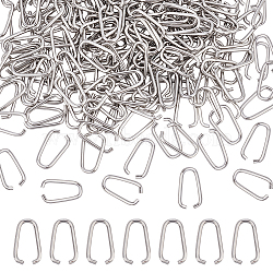 200Pcs 201 Stainless Steel Linking Ring, Quick Link Connectors, Oval, Stainless Steel Color, 18x8x1.5mm, Inner Diameter: 15x4.5mm(STAS-UN0040-15)