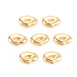 Rack Plating Brass Beads, Nickel Free, Real 18K Gold Plated, 11.5x8x4mm, Hole: 1mm(X-KK-N233-188)