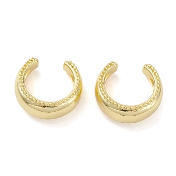 Ring Rack Plating Brass Cuff Earrings for Women Men, Lead Free & Cadmium Free, Long-Lasting Plated, Real 18K Gold Plated, 12x12.5x5.5mm