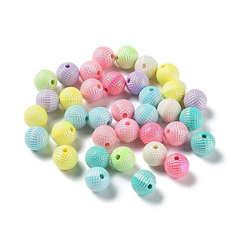 Opaque Acrylic Beads, Round, Mixed Color, 10mm, Hole: 2mm, about 950pcs/500g