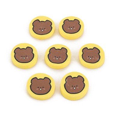 Yellow Bear Polymer Clay Cabochons