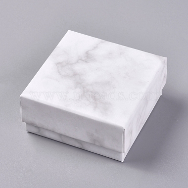 White Square Paper Jewelry Set Boxes