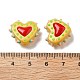 Baking Paint Glass Bumpy Beads Heart(X-LAMP-V001-07H)-4