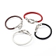 Bracelets en cordon tressé en cuir de vachette imitation pour couple(BJEW-JB06443)-5