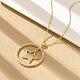 Brass Micro Pave Clear Cubic Zirconia Ring Pendant Necklaces(NJEW-P322-A01-G)-2