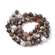 Chapelets de perles en bois pétrifié naturel(G-F668-02-8mm)-2