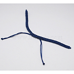 Braided Nylon Cord for DIY Bracelet Making, Prussian Blue, 145~155x5x2mm, Hole: 2~4mm(AJEW-M001-15)