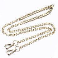 Bag Chains Straps, Iron Curb Link Chains and Cable Link Chains, with Alloy Swivel Clasps, for Bag Replacement Accessories, Light Gold, 108x1cm(IFIN-S706-001KC)