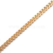 3.28 Feet Ion Plating(IP) 304 Stainless Steel Twisted Chains Curb Chains, Unwelded, for Jewelry Making, Golden, 2.5x4x1mm(X-CHS-P002-03G-0.6MM)