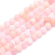 Natural Pink Opal Beads Strands, Round, Faceted, 2mm, Hole: 0.5mm, about 174pcs/strand, 15.5 inch(39.5cm)(G-O166-20-2mm)