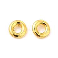 Brass Hollow Out Initial Letter Stud Earrings for Women, Real 18K Gold Plated, Lead Free & Cadmium Free, Letter.O, 7x6.5x1.5mm, Pin: 0.8mm(EJEW-A044-01G-O)