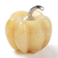 Natural Topaz Jade Display Decorations, Reiki Energy Stone Figurine, Pumpkin, 30x30mm(DJEW-PW0009-007F)